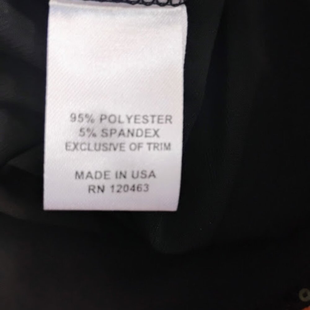 Countess Luann Black Sequin Zipper Back Blouse - Size M - Picture 4 of 5